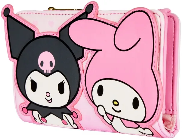 Portefeuille à rabat My Melody et Kuromi Loungefly