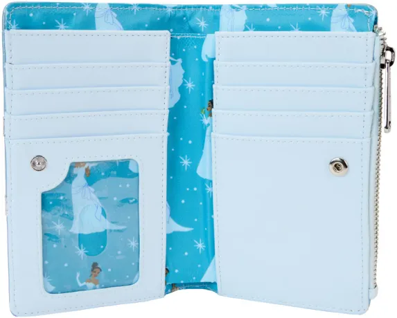 Portefeuille à rabat Pailleté Tiana Robe bleue Cosplay Loungefly