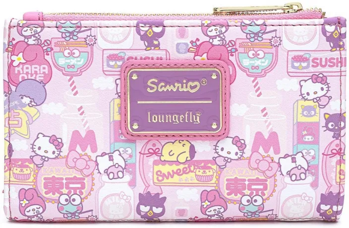 Portefeuille à rabat Personnages Kawaii Impression Intégrale Loungefly