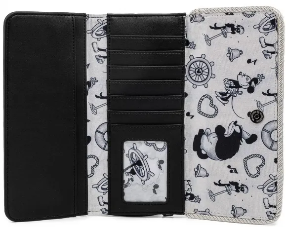 Portefeuille à rabat Steamboat Willie Croisière Musicale Loungefly