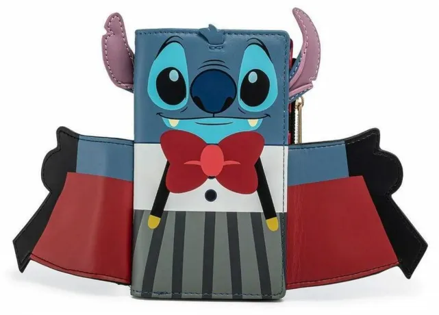 Portefeuille à rabat Vampire Stitch Nœud Papillon Cosplay Loungefly