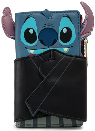 Portefeuille à rabat Vampire Stitch Nœud Papillon Cosplay Loungefly