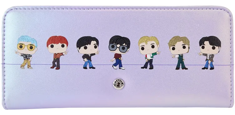 Portefeuille à rabat Violet Pop! By Loungefly Logo Iridescent Loungefly