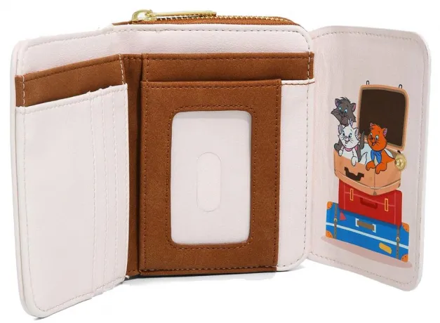 Portefeuille à trois volets Chats de Disney en Voyage avec Valises Loungefly
