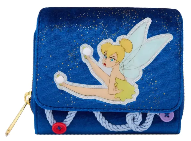 Portefeuille à trois volets Fée Clochette Boutons Loungefly