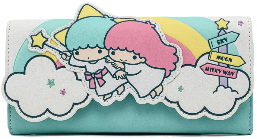 Portefeuille à trois volets Little Twin Stars Rainbow Cloud Loungefly