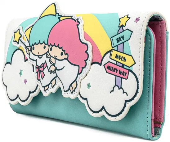 Portefeuille à trois volets Little Twin Stars Rainbow Cloud Loungefly