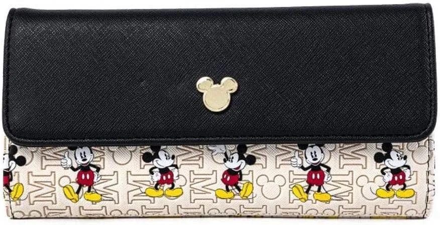 Portefeuille à trois volets Mickey qui pose Impression Intégrale Loungefly