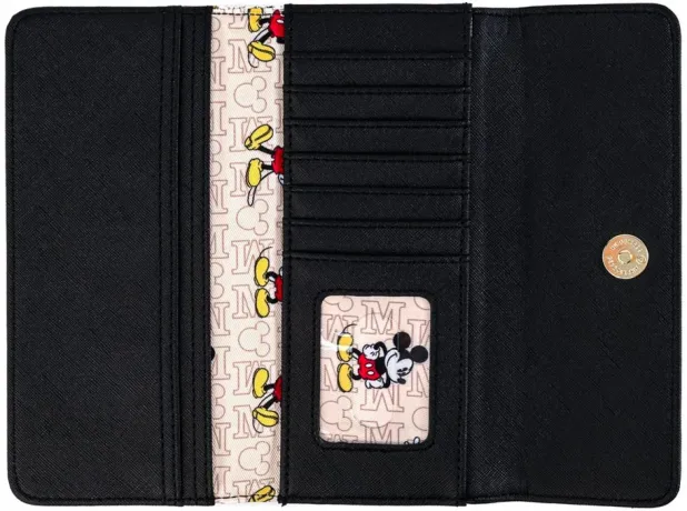Portefeuille à trois volets Mickey qui pose Impression Intégrale Loungefly