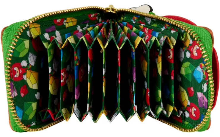Portefeuille Accordéon Knuckles Émeraudes Loungefly