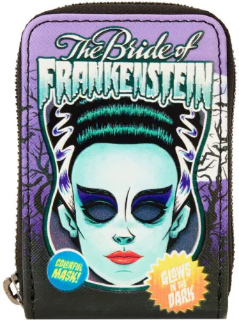 Portefeuille Accordéon Masque La Fiancée de Frankenstein Glow Loungefly