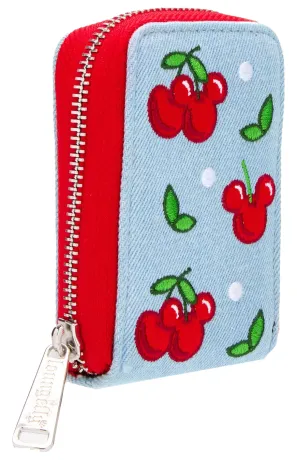 Portefeuille Accordéon Mickey Mouse Cerises Denim Loungefly