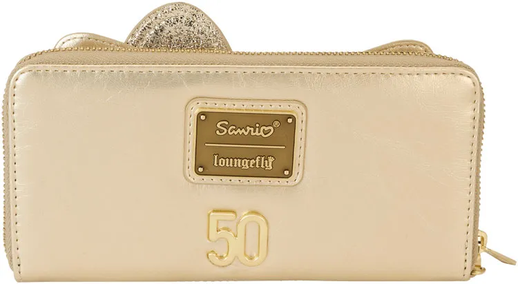 Portefeuille avec Bracelet Hello Kitty 50ème Anniversaire Or Loungefly