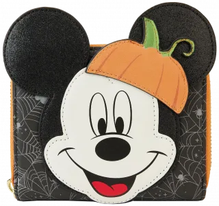 Portefeuille zippé Mickey Citrouille Light Up Cosplay Loungefly