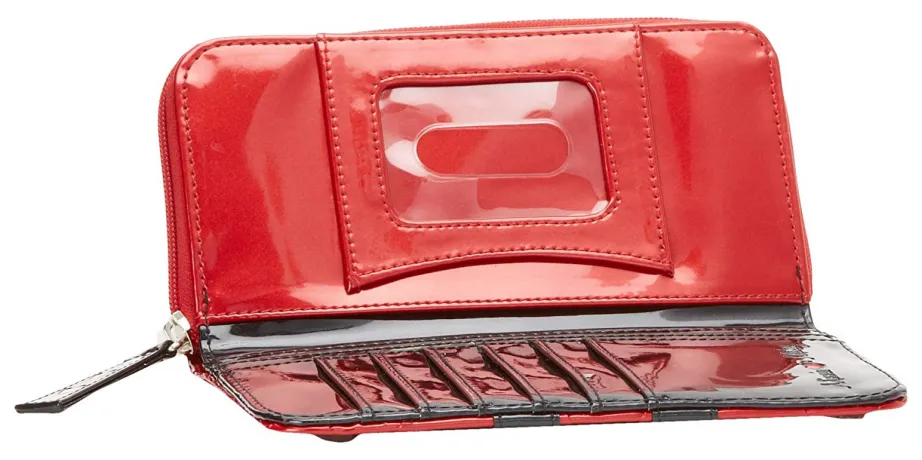 Portefeuille Minnie Mouse Rouge en Relief Verni Loungefly