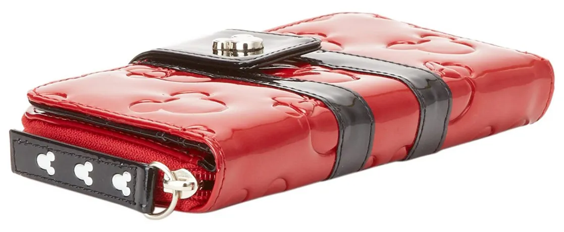 Portefeuille Minnie Mouse Rouge en Relief Verni Loungefly