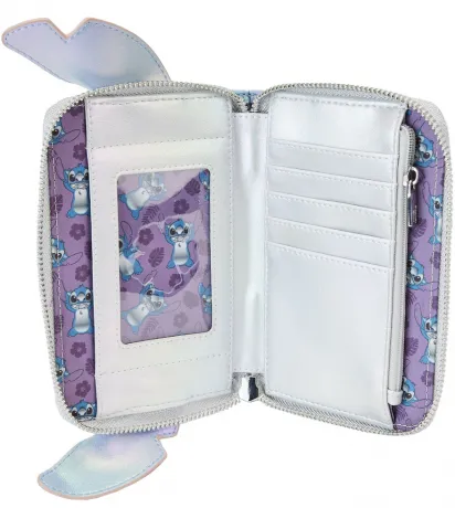 Portefeuille zippé 100 ans Disney Stitch Cosplay Platine Loungefly