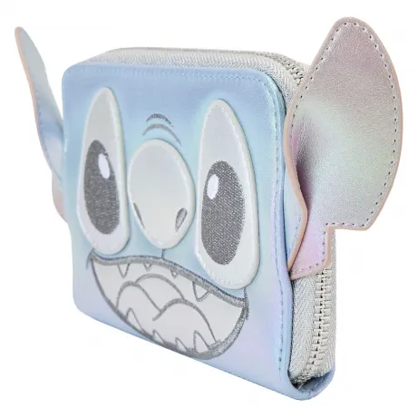 Portefeuille zippé 100 ans Disney Stitch Cosplay Platine Loungefly