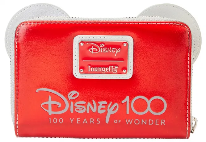 Portefeuille zippé 100 ans Disney Platinum Mickey Mouse Cosplay Loungefly