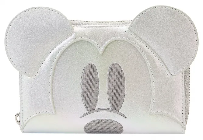 Portefeuille zippé 100 ans Disney Platinum Mickey Mouse Cosplay Loungefly