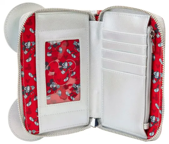 Portefeuille zippé 100 ans Disney Platinum Mickey Mouse Cosplay Loungefly
