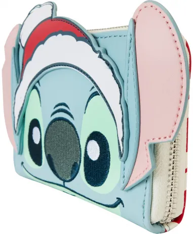 Portefeuille zippé Pailleté Stitch Noël Loungefly