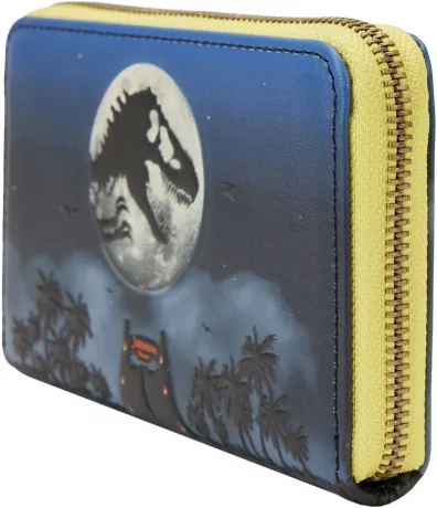Portefeuille zippé 30 ans Jurassic Park Dino Lune Glow Loungefly