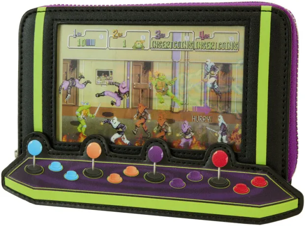 Portefeuille zippé Jeu Vidéo Vintage Lenticulaire 40ème Anniversaire Loungefly