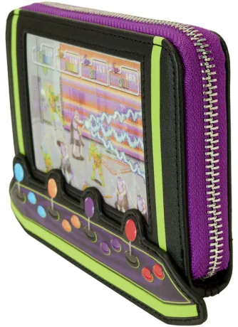 Portefeuille zippé Jeu Vidéo Vintage Lenticulaire 40ème Anniversaire Loungefly