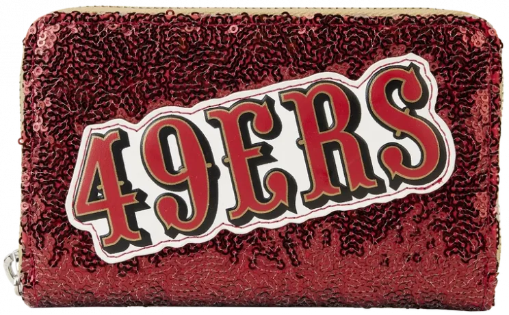 Portefeuille zippé San Francisco 49ers Sequin Loungefly