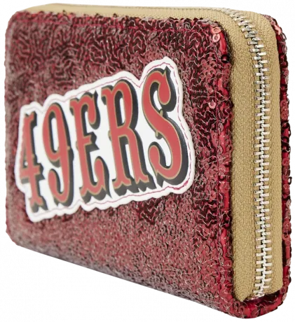 Portefeuille zippé San Francisco 49ers Sequin Loungefly