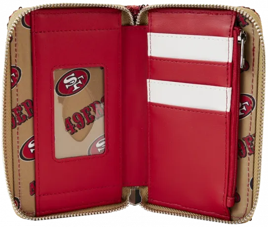 Portefeuille zippé San Francisco 49ers Sequin Loungefly