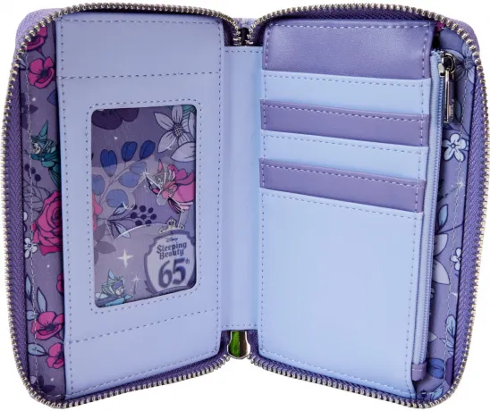 Portefeuille zippé 65ème Anniversaire Scène Floral Loungefly