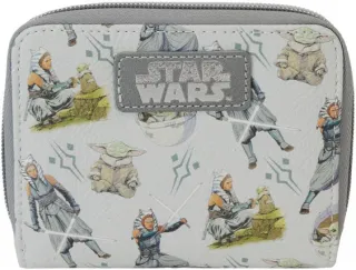 Portefeuille zippé Ahsoka Tano et Grogu Impression Intégrale Loungefly