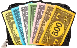 Portefeuille zippé Argent Monopoly Loungefly