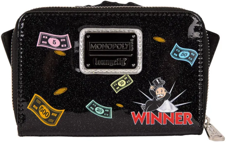 Portefeuille zippé Argent Monopoly Loungefly