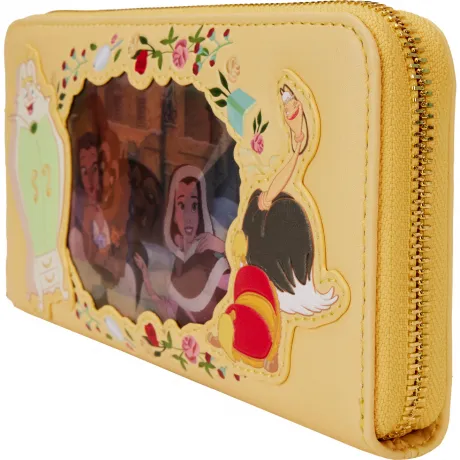 Portefeuille zippé avec Bracelet Belle et la Bête Lenticulaire Loungefly