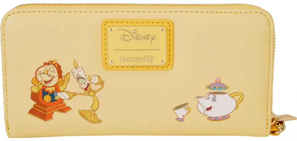 Portefeuille zippé avec Bracelet Belle et la Bête Lenticulaire Loungefly