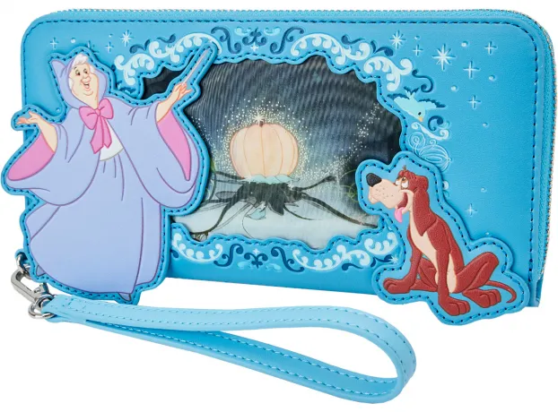 Portefeuille zippé avec Bracelet Cendrillon Lenticulaire Loungefly
