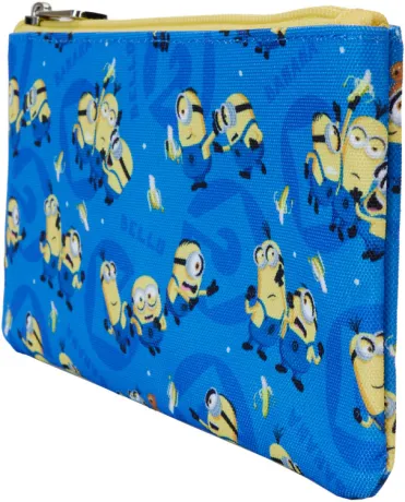 Portefeuille zippé avec Bracelet Moi, Moche et Méchant Impression Intégrale Loungefly