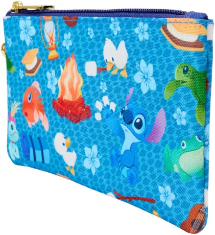 Portefeuille zippé avec Bracelet Stitch Camping Impression Intégrale Loungefly
