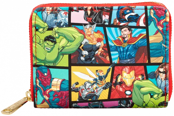 Portefeuille zippé Avengers Bandes Dessinées Loungefly