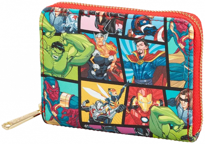 Portefeuille zippé Avengers Bandes Dessinées Loungefly