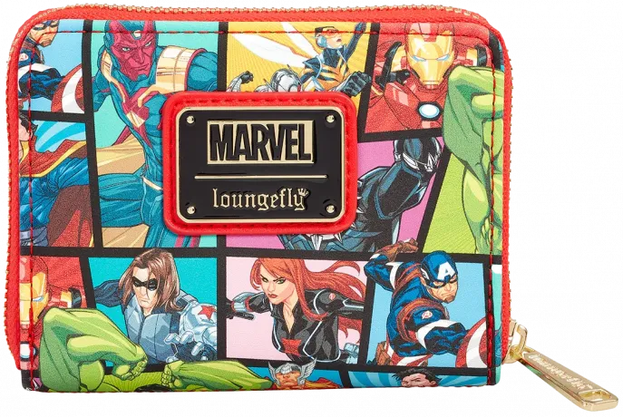 Portefeuille zippé Avengers Bandes Dessinées Loungefly