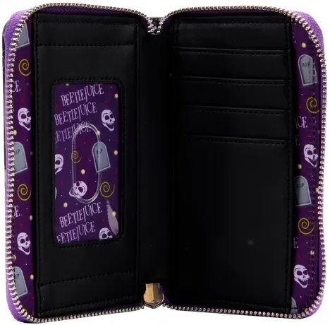 Portefeuille zippé Beetlejuice Icons Impression Intégrale Loungefly