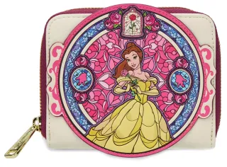 Portefeuille zippé Belle portrait vitraux Loungefly