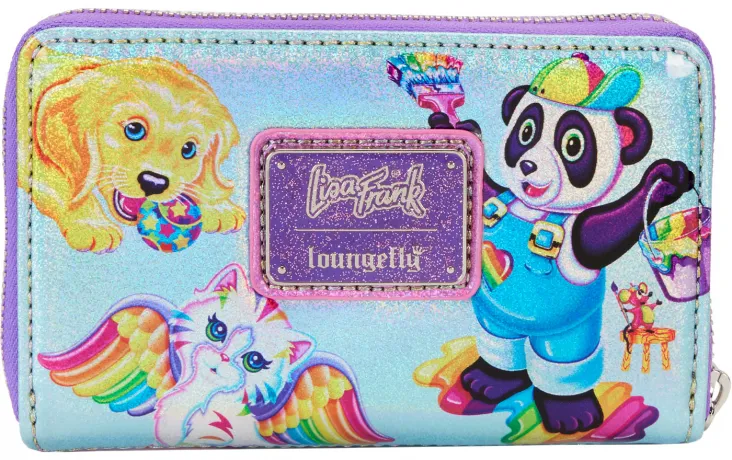 Portefeuille zippé Bloc de Couleurs à Paillettes Holographiques Loungefly