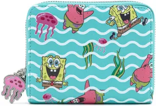 Portefeuille zippé Bob l&#039;éponge et Patrick Pêche à la méduse Loungefly