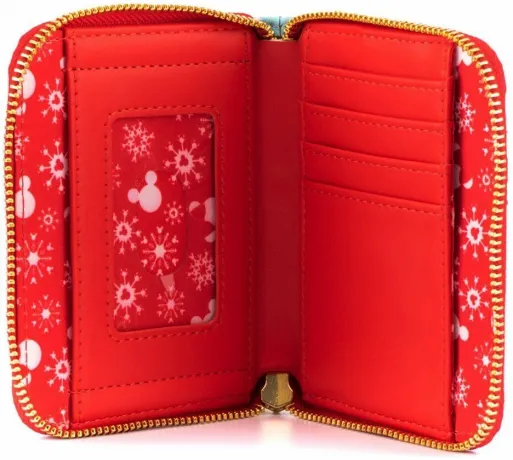 Portefeuille zippé Bonhomme de Neige Mickey et Minnie Loungefly