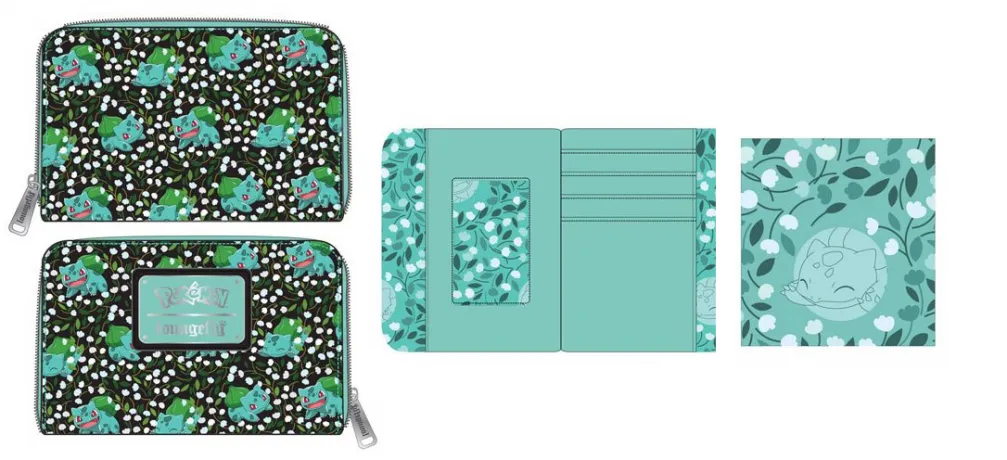 Portefeuille zippé Bulbizarre Impression intégrale Loungefly